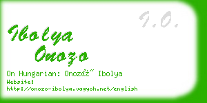 ibolya onozo business card