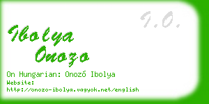 ibolya onozo business card